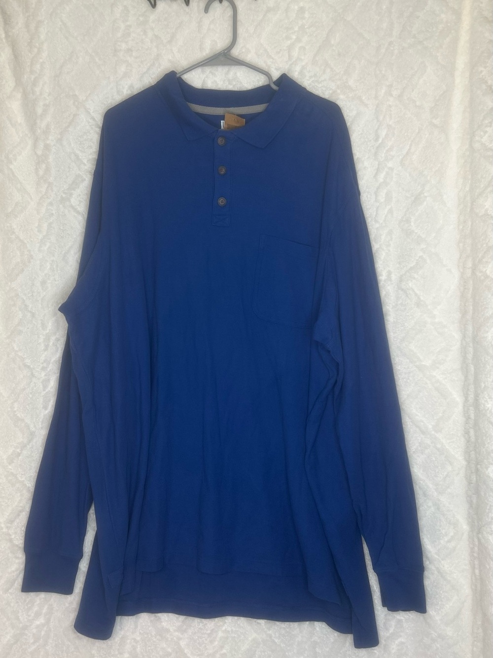Duluth Trading Co. Men's Long-Sleeve Polo Shirt in Deep Blue